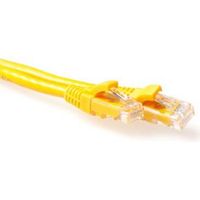 ACT Gele 0,25 meter U/UTP CAT6 patchkabel snagless met RJ45 connectoren