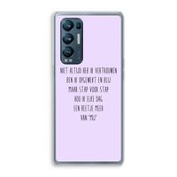 Zelfvertrouwen: Oppo Find X3 Neo Transparant Hoesje