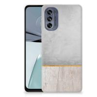 Motorola Moto G62 5G | Bumper Hoesje | Wood Concrete