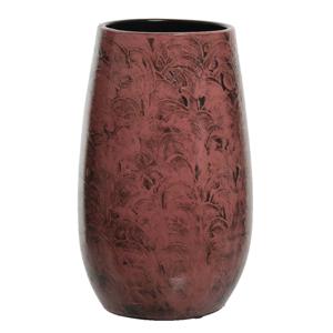 Decoris Bloemenvaas Amazing - terracotta - donker roze - D19 x H30 cm - boeketten vaas