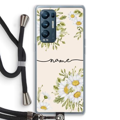Daisies: Oppo Find X3 Neo Transparant Hoesje met koord