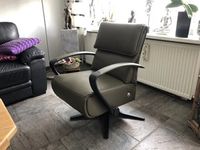 Leren relaxfauteuil met stalen frame - groen leer - Echt leer, Industrieel, ontdek de vele Leersoorten en Kleuren bij ShopX