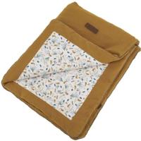 Dubbelzijdige deken - DOMIVA - AU FIL DE L'EAU - 75 x 100 cm - Karamel