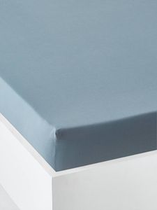 Effen hoeslaken kind Oeko-Tex® jeansblauw