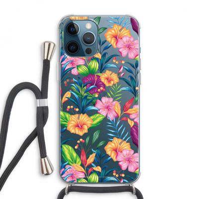 Tropisch 2: iPhone 12 Pro Max Transparant Hoesje met koord