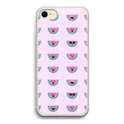Smiley watermeloenprint: iPhone 7 Transparant Hoesje