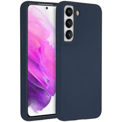 Accezz Liquid Silicone Backcover Samsung Galaxy S22 Telefoonhoesje Blauw