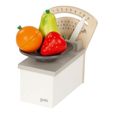 Goki houten weegschaal grijs/wit