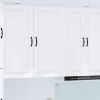 Keukenkast Hoogglans wit 50 x 31 x 100 cm Bewerkt hout