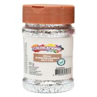 Colorations - biologisch afbreekbare glitter zilver - 50g