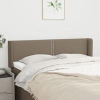 Hoofdbord met randen 147x16x78/88 cm stof taupe