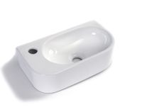 Luca Sanitair fontein met kraangat links 40 x 21,5 x 12 cm, glanzend wit - thumbnail