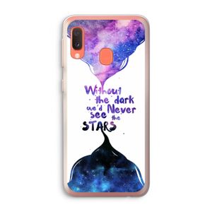 Stars quote: Samsung Galaxy A20e Transparant Hoesje