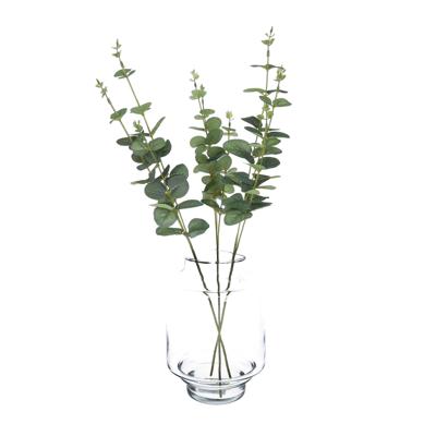 Bellatio Design Kunstplant takken Eucalyptus Cinera - 3x - 38 cm - 3 takken - kunst bladgroen