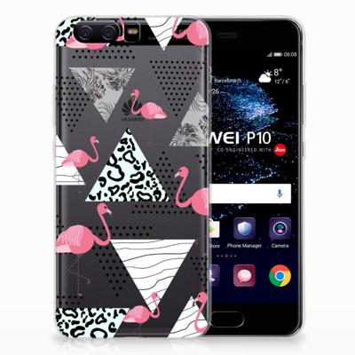 Huawei P10 | TPU Hoesje | Flamingo Triangle