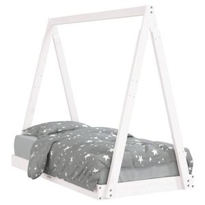 vidaXL Kinderbedframe 70x140 cm massief grenenhout wit