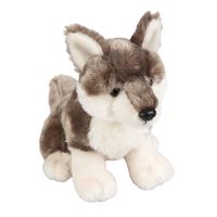 Pluche knuffel dieren Wolf 18 cm