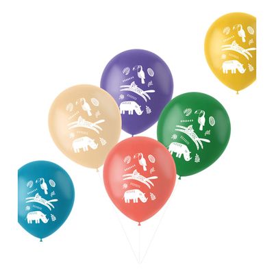 Folat BV Latex ballonnen wilde dieren, 6st.