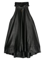 Elisabetta Franchi La Mia Bambina monogram-plaque bow-detail dress - Noir