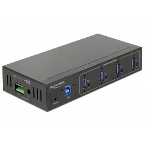 DeLOCK 63309 interface hub USB 3.2 Gen 1 (3.1 Gen 1) Type-B 5000 Mbit/s Zwart