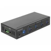 DeLOCK 63309 interface hub USB 3.2 Gen 1 (3.1 Gen 1) Type-B 5000 Mbit/s Zwart - thumbnail