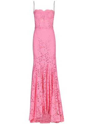 Dolce & Gabbana robe-corset à détails en dentelle - Rose