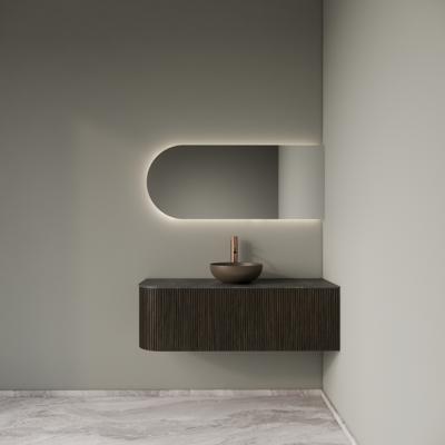 Badkamermeubelset Gliss Design Alluro 120 cm Rechts Charcoal