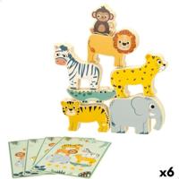 Bouwspel + Figuren Woomax dieren 16 Onderdelen 7 x 7 x 1,5 cm (6 Stuks)