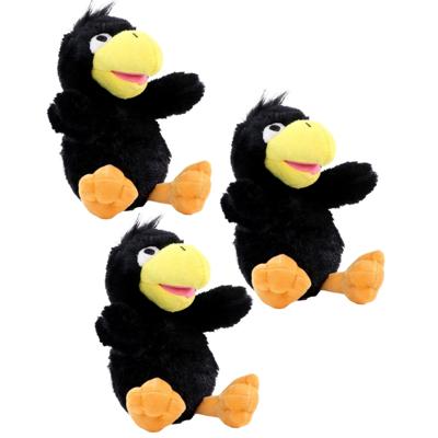 MBW Pluche zwarte kraai/raaf - 4x stuks - knuffel vogel - 21 cm - vogel knuffeldier MBW Pluche zwarte kraai/raaf - 4x stuks - knuffel vogel - 21 cm - vogel knuffeldier