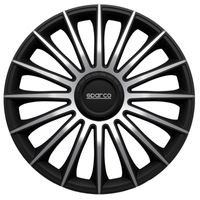 4-Delige Sparco Wieldoppenset Treviso 15-inch zwart/zilver SP1593BKSV - thumbnail