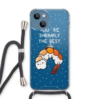 You're Shrimply The Best: iPhone 13 Transparant Hoesje met koord