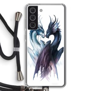 Yin Yang Dragons: Samsung Galaxy S21 FE Transparant Hoesje met koord
