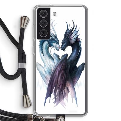 Yin Yang Dragons: Samsung Galaxy S21 FE Transparant Hoesje met koord