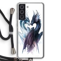 Yin Yang Dragons: Samsung Galaxy S21 FE Transparant Hoesje met koord