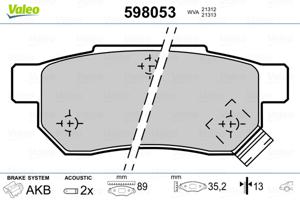 Valeo Remblokset 598053