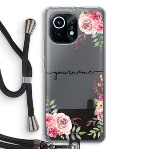 Rozen: Xiaomi Mi 11 Transparant Hoesje met koord