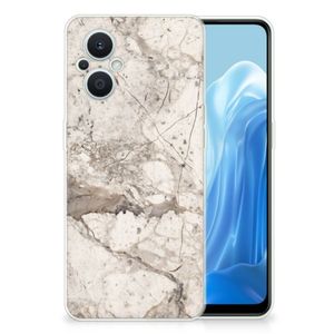 OPPO Reno8 Lite TPU Siliconen Hoesje Marmer Beige