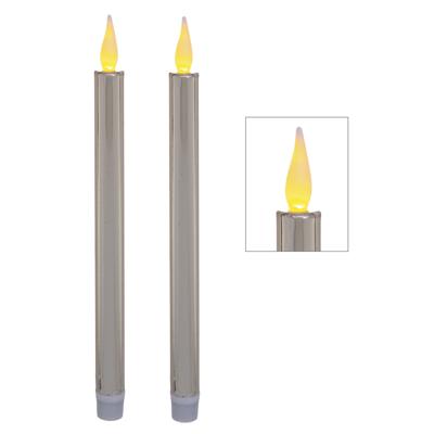 Feeric lights LED dinerkaarsen - met zilveren glitters - 27 cm - dunne kaarsen - kerststukje Feeric lights LED dinerkaarsen - met zilveren glitters - 27 cm - dunne kaarsen - kerststukje