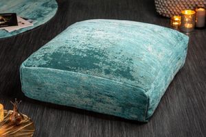Design vloerkussen XL MODERN ART 70cm zitkussen met turquoise abstract patroon - 41267