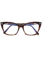 TOM FORD Eyewear lunettes de vue à monture papillon - Marron - thumbnail