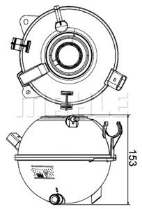 Expansietank, koelvloeistof MAHLE, u.a. für VW, Seat, Skoda, Audi