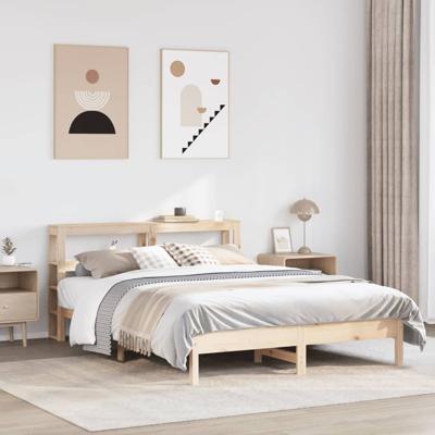 Bedframe zonder matras massief grenenhout 150x200 cm
