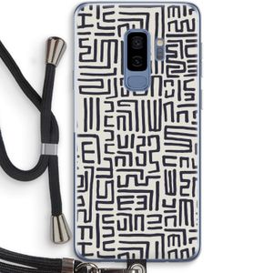 Moroccan Print: Samsung Galaxy S9 Plus Transparant Hoesje met koord