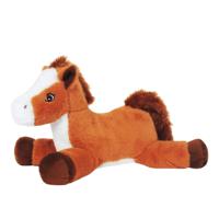Knuffeldier Paard Merry - zachte pluche stof - dieren knuffels - lichtbruin - 38 cm