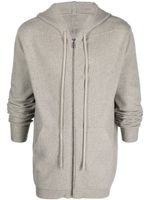 Rick Owens hoodie zippé à lien de resserrage - Tons neutres