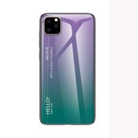Voor iPhone 11 Pro Max gradiënt kleur glas geval (paars)