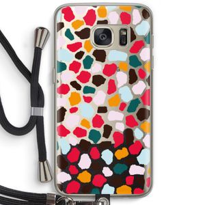 Colored Giraffe: Samsung Galaxy S7 Transparant Hoesje met koord