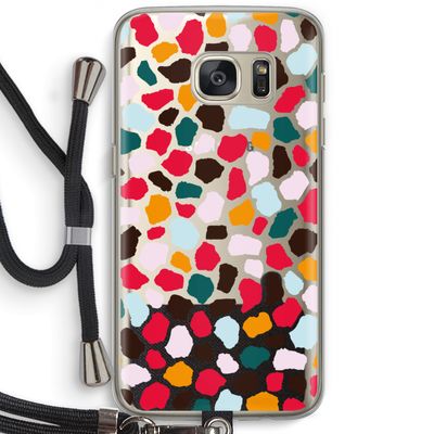 Colored Giraffe: Samsung Galaxy S7 Transparant Hoesje met koord