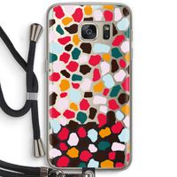 Colored Giraffe: Samsung Galaxy S7 Transparant Hoesje met koord