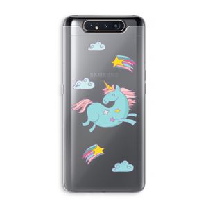 Vliegende eenhoorn: Samsung Galaxy A80 Transparant Hoesje